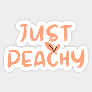 Just Peachy Retro 70s Georgia Peaches Summer Fruit Sticker